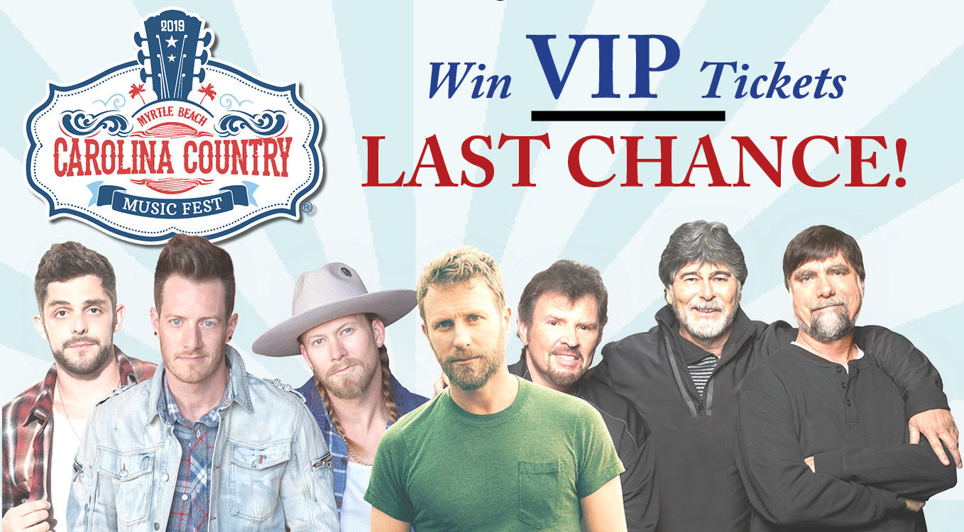 Win VIP Tickets to the Carolina Country Music Festival Grand Strand